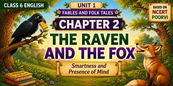 The Raven and the Fox poem Class 6 English Unit 1 summary and word meanings